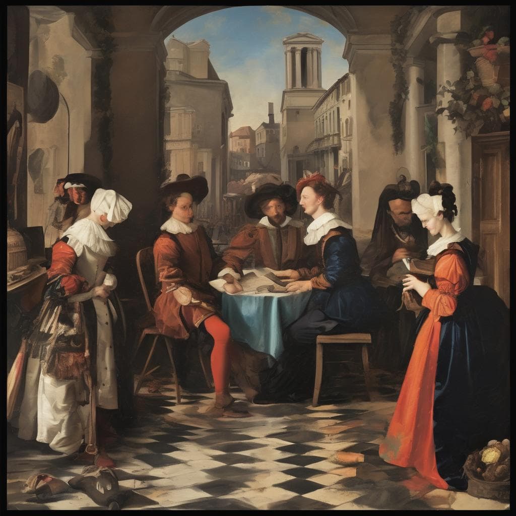 Χαρακτήρας από την Καλλιτεχνική Επανάσταση του 20ού Αιώνα, σε πίνακα ζωγραφικής.